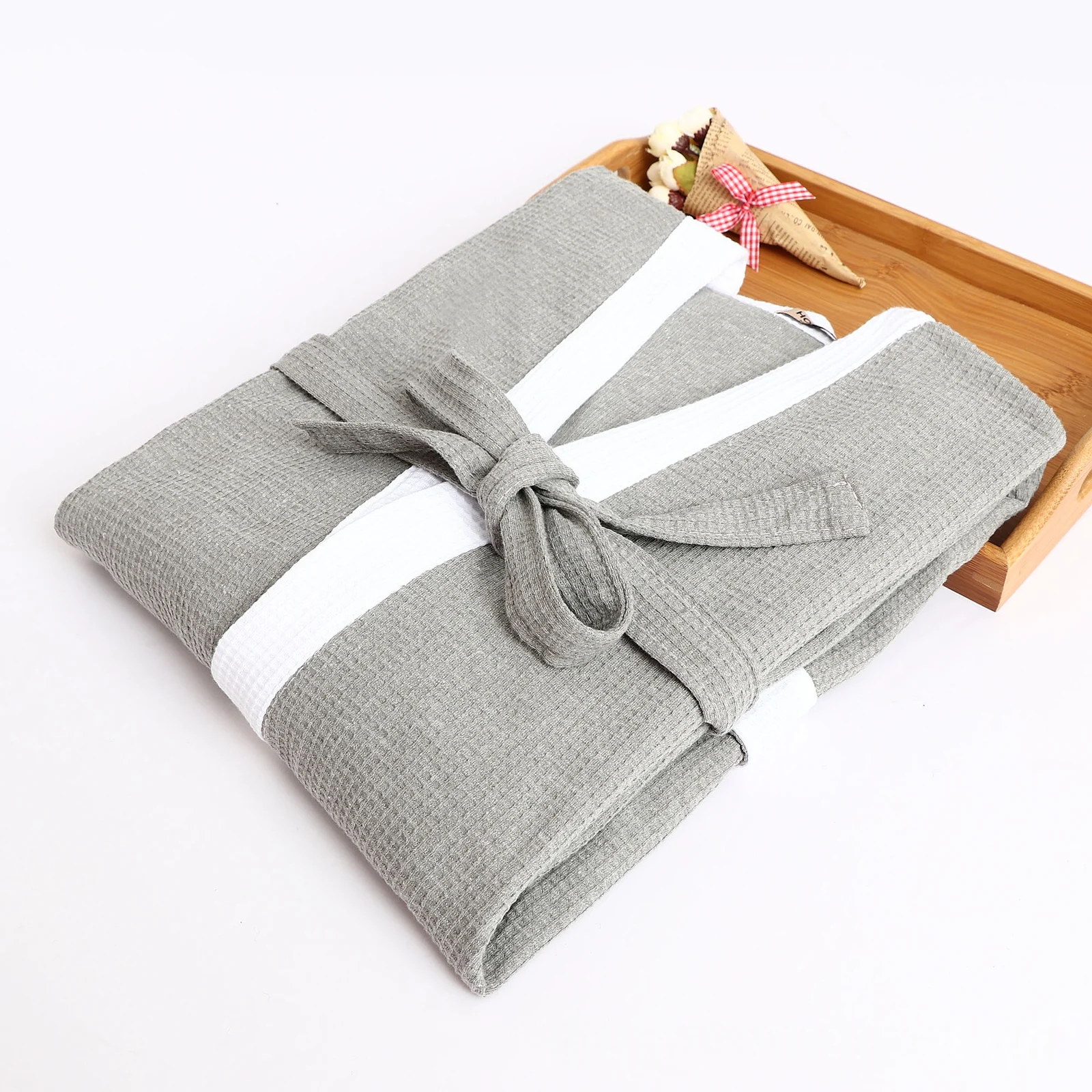 Mens Fashionable Casual Waffle-weave Nightgown — image 3