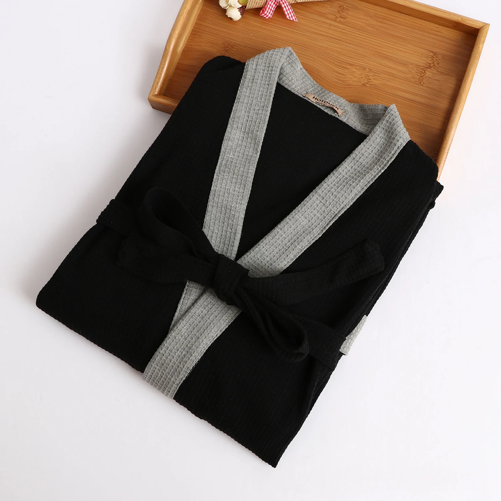 Mens Fashionable Casual Waffle-weave Nightgown — image 7