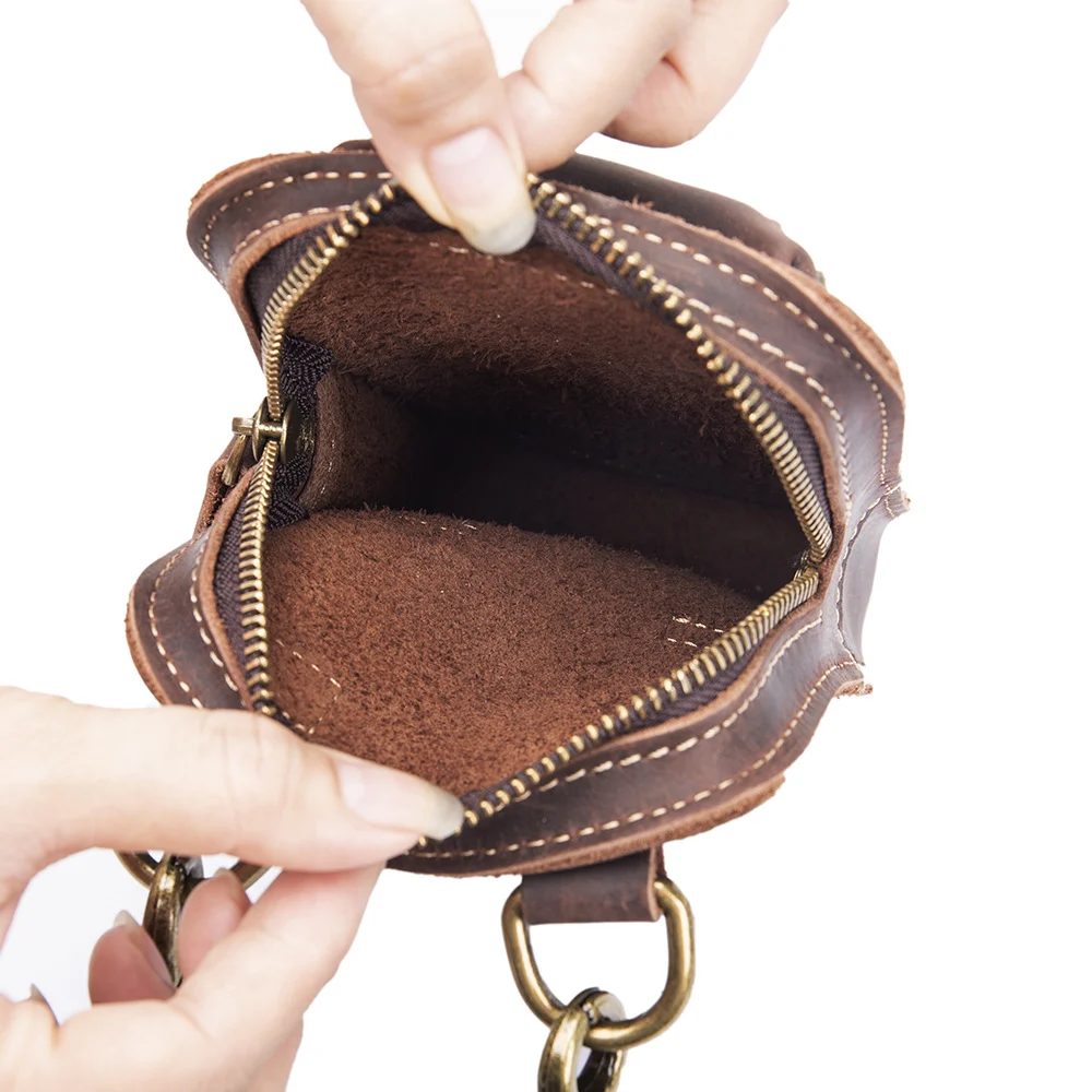Mens First-layer Cowhide Crossbody Waist Bag — image 6