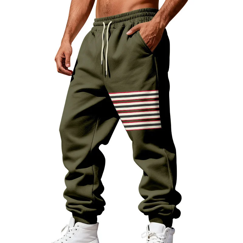 Mens Fleece-lined Loose-fit Jogger Pants — image 6