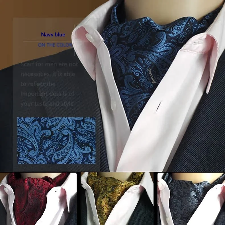 Mens Formal Jacquard Scarf With Tiny Polka Dots Neck Wrap — image 2