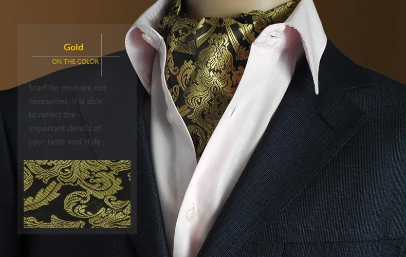 Mens Formal Jacquard Scarf With Tiny Polka Dots Neck Wrap — image 6