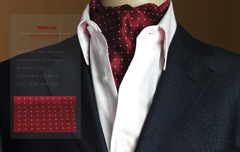 Mens Formal Jacquard Scarf With Tiny Polka Dots Neck Wrap — variant image