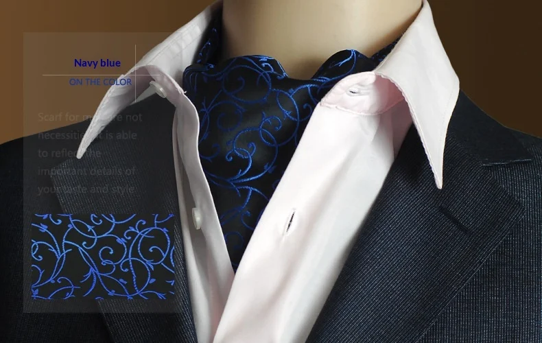 Mens Formal Jacquard Scarf With Tiny Polka Dots Neck Wrap — image 5