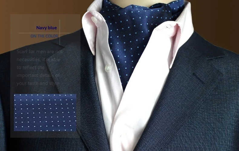 Mens Formal Jacquard Scarf With Tiny Polka Dots Neck Wrap — image 4