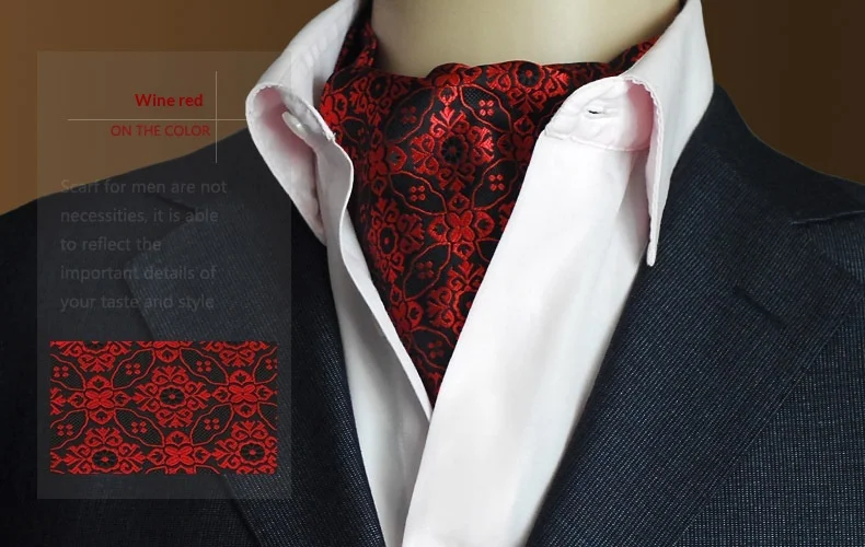 Mens Formal Jacquard Scarf With Tiny Polka Dots Neck Wrap — image 7