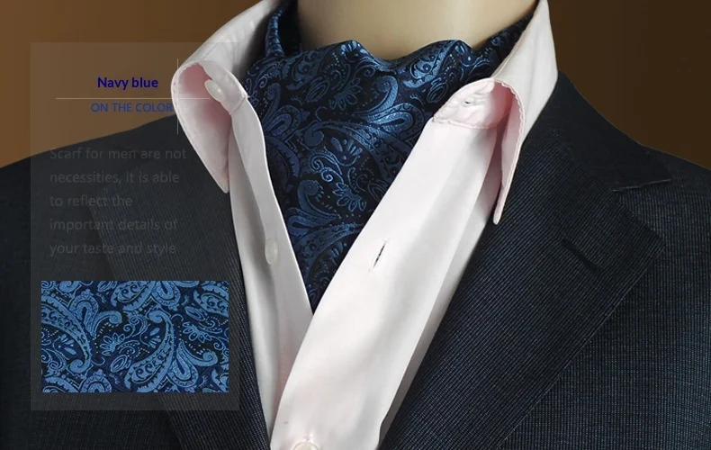 Mens Formal Jacquard Scarf With Tiny Polka Dots Neck Wrap — image 8