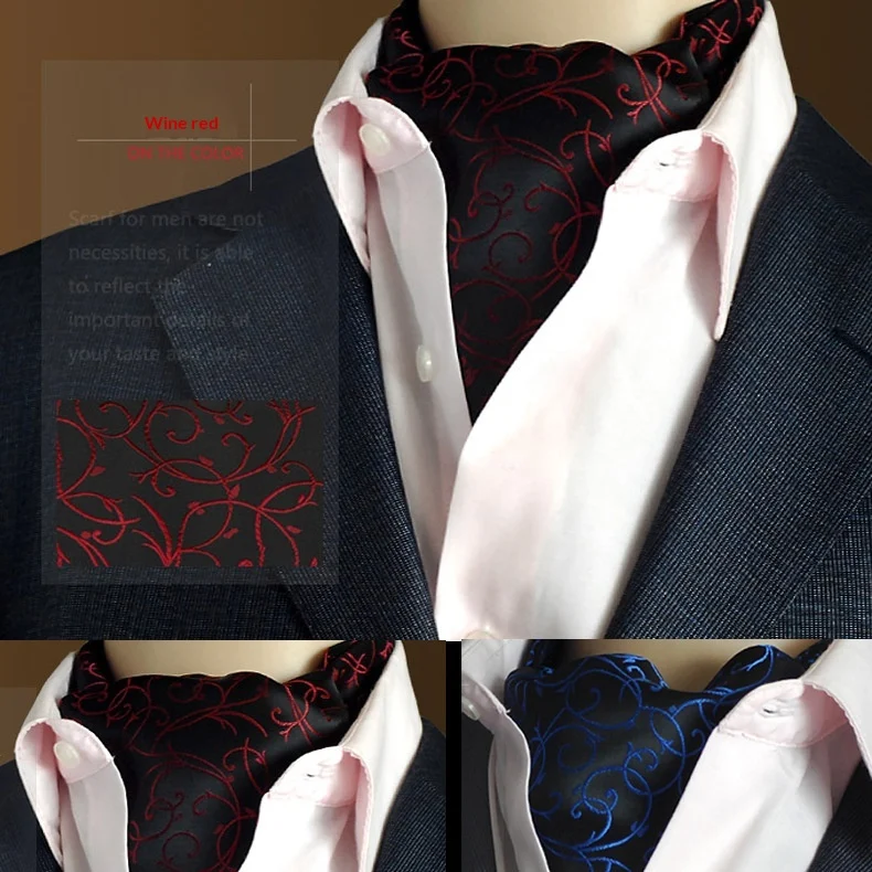 Mens Formal Jacquard Scarf With Tiny Polka Dots Neck Wrap — image 3