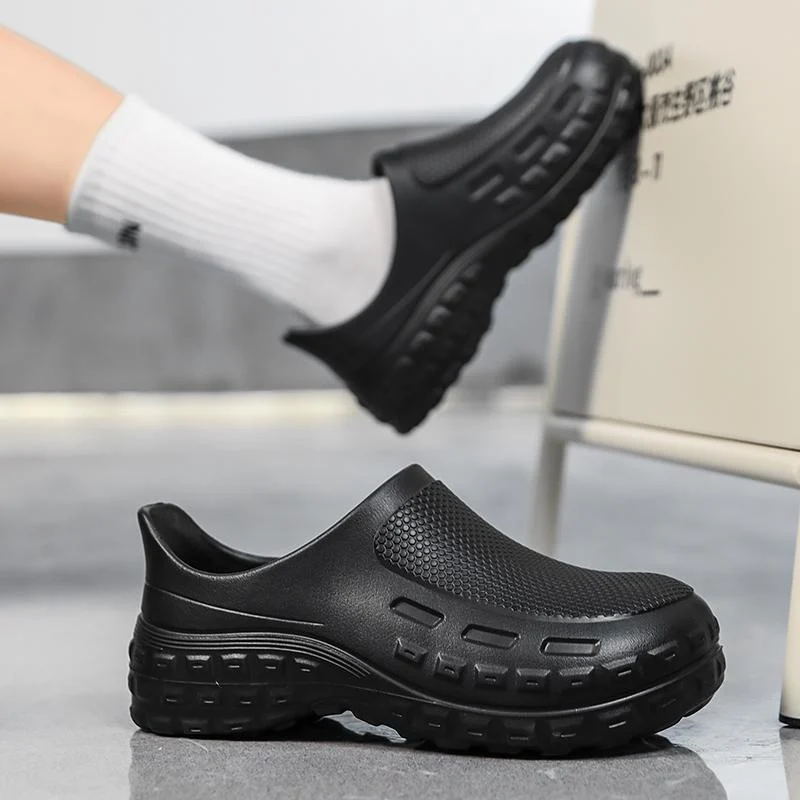 Mens Four-season Kitchen Shoes Waterproof And Non-slip Casual Ankle Boots — image 4