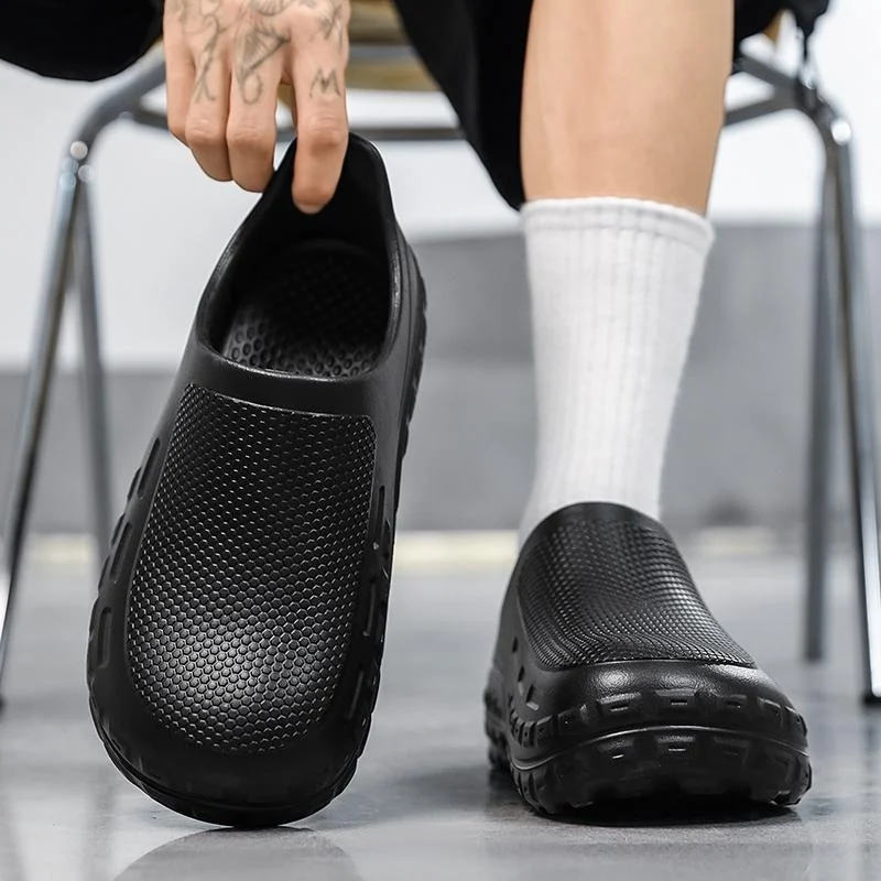 Mens Four-season Kitchen Shoes Waterproof And Non-slip Casual Ankle Boots — image 5