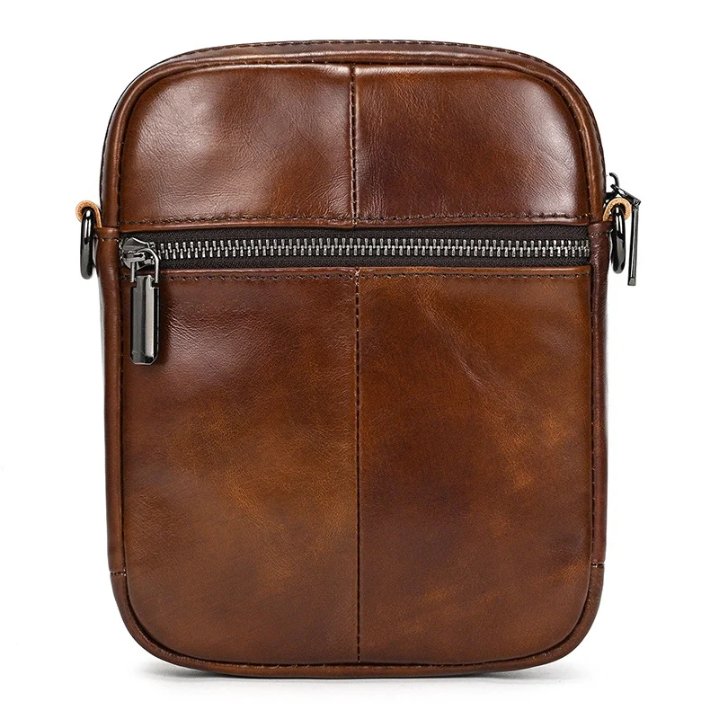 Mens Genuine Leather Cowhide Crossbody Bag — image 2