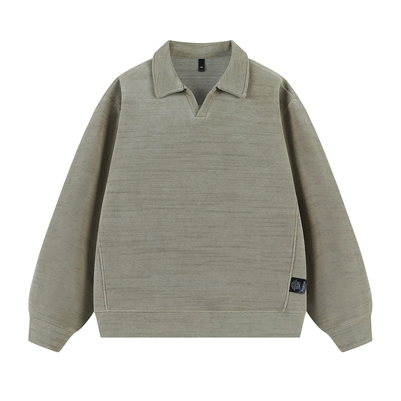 Mens Heavyweight Casual Long-sleeve Top — image 6