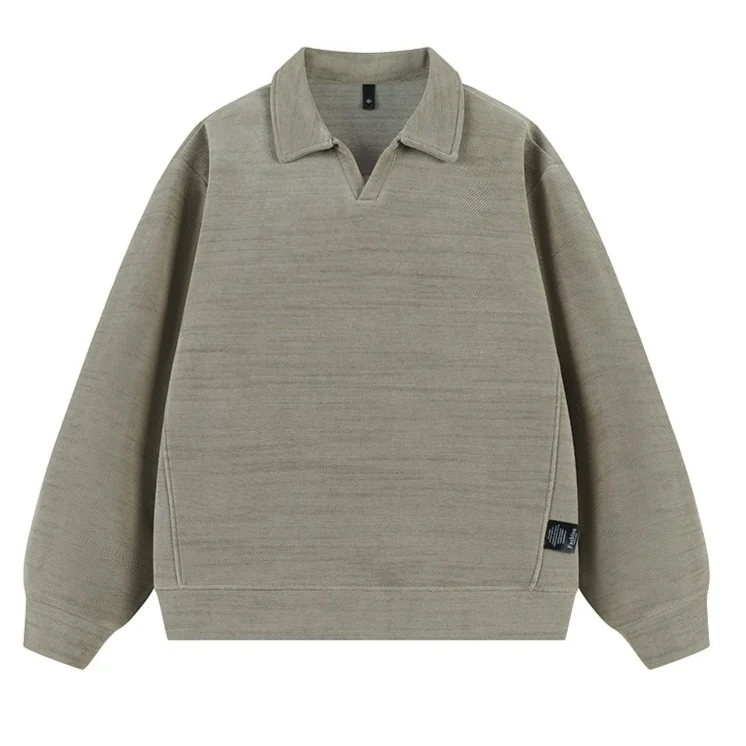 Mens Heavyweight Casual Long-sleeve Top — image 7