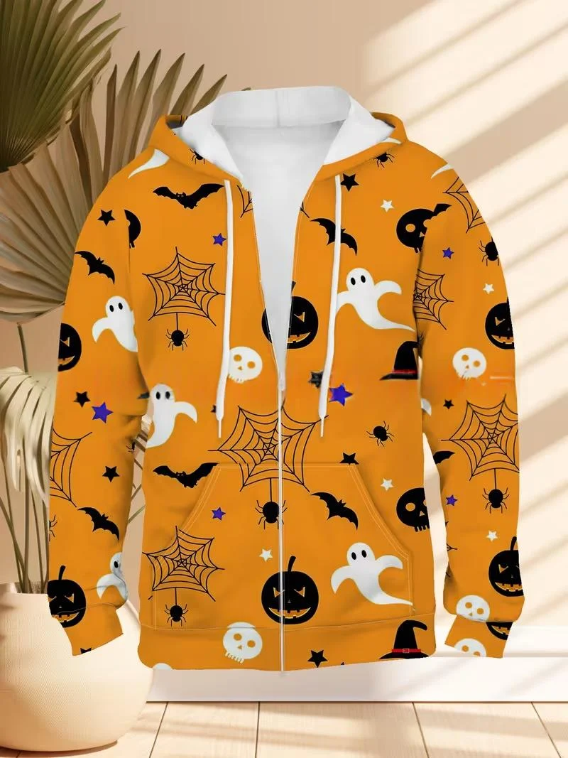 Mens Hooded Sweatshirt Jacket Casual Cardigan-style Outerwear — image 11