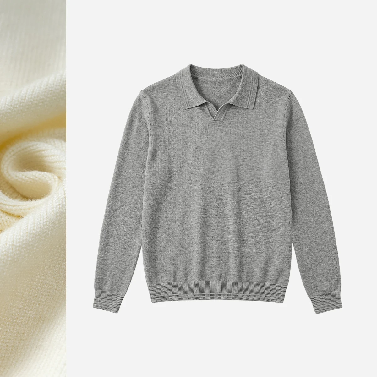 Mens Knitted Sweater High-end Long-sleeve Top — image 4