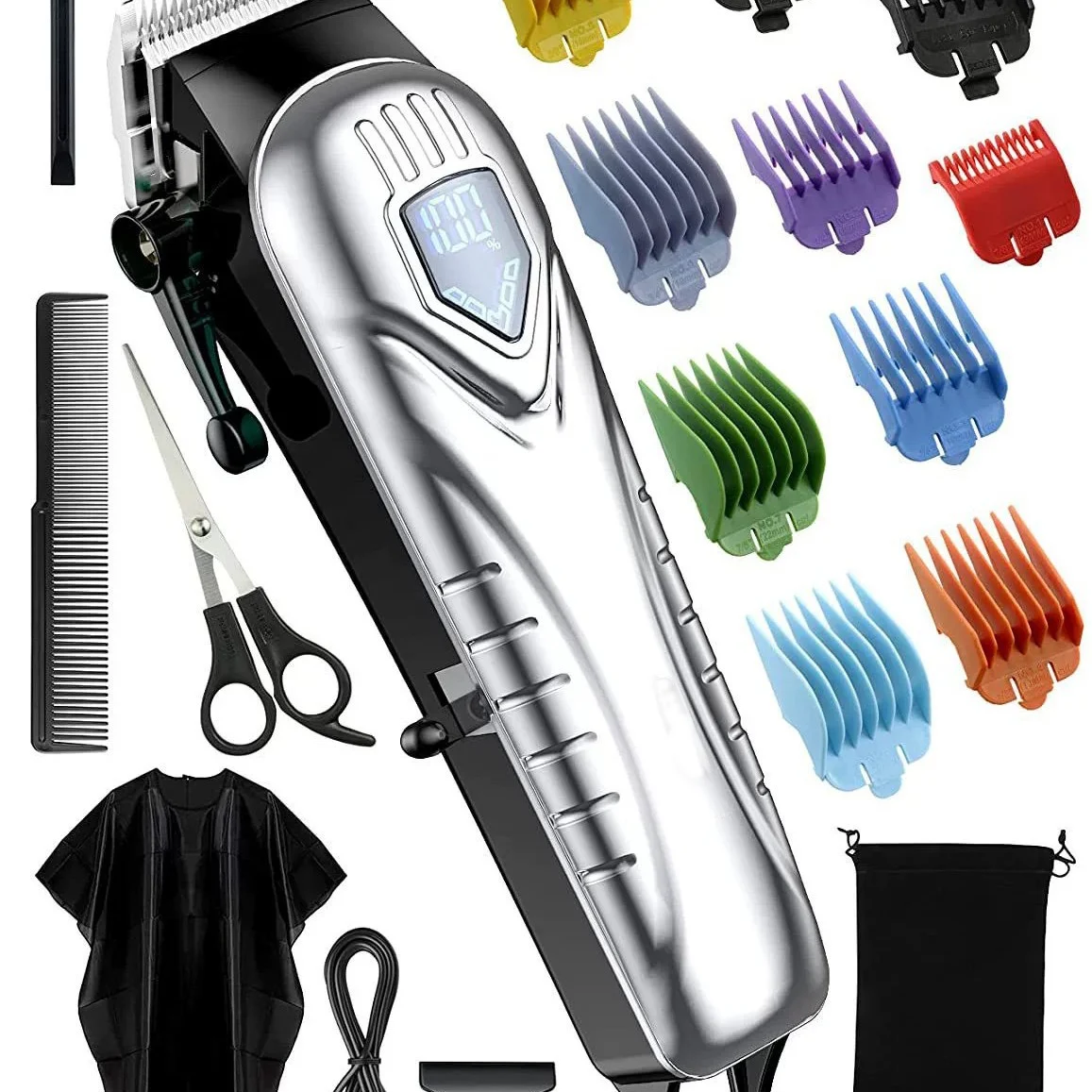 Mens LCD Digital Display Electric Hair Clipper — image 2