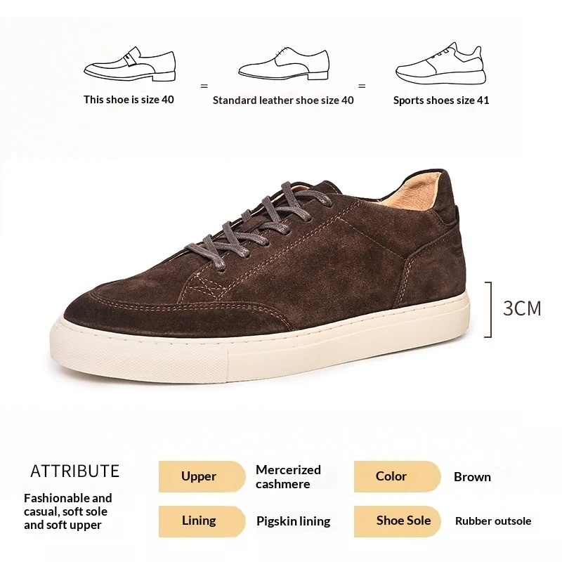 Mens New Cashmere-lined Simple Casual Fashion Shoes — image 8