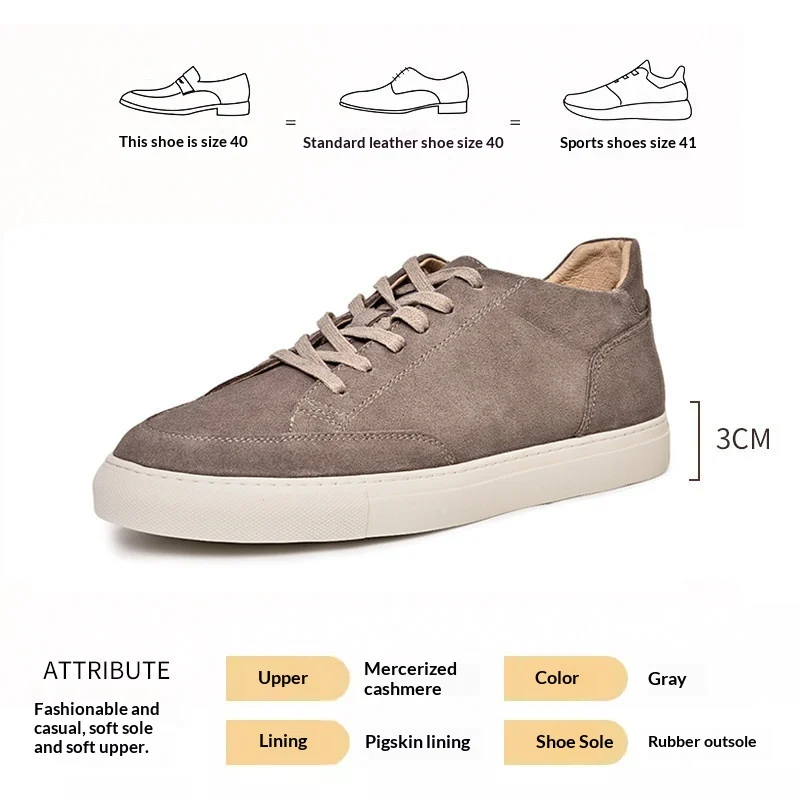 Mens New Cashmere-lined Simple Casual Fashion Shoes — image 6