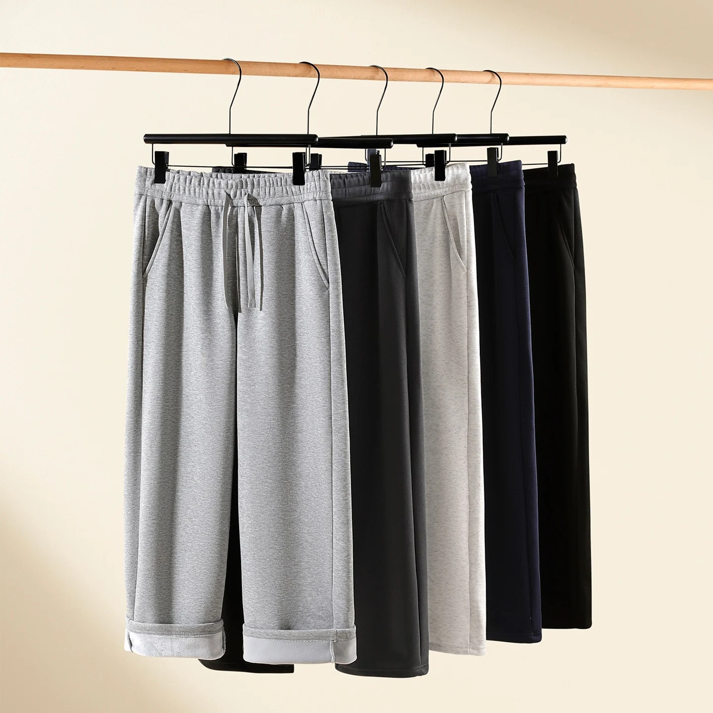 Mens New Winter Fleece-lined Warm Casual Pants — image 2