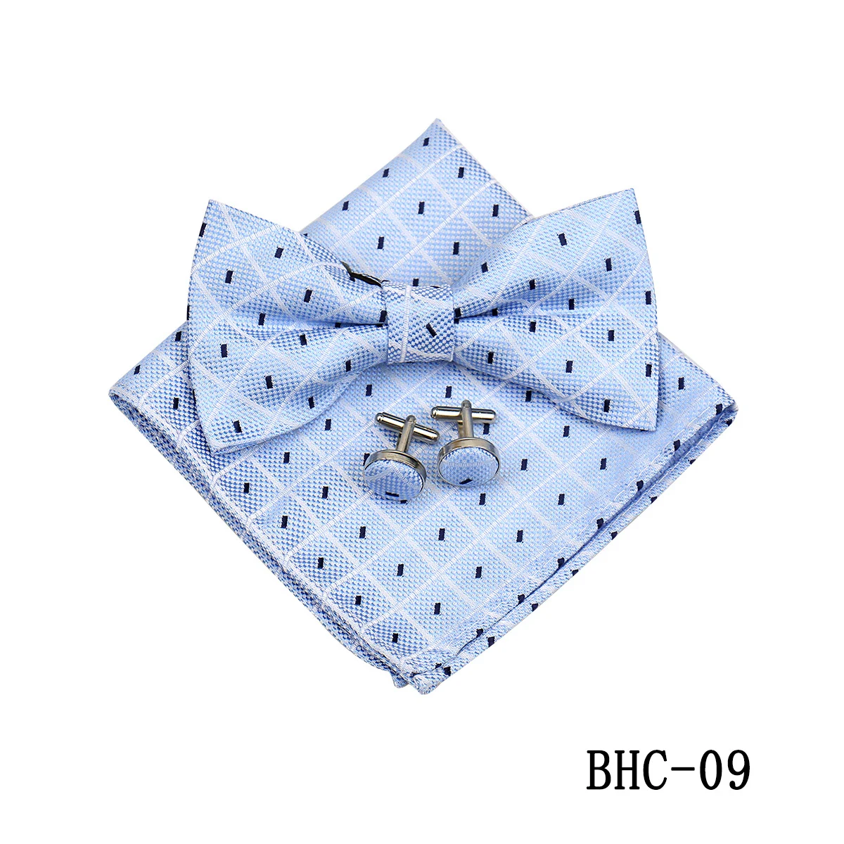 Mens Paisley Bow Tie Pocket Square And Cufflinks — image 17
