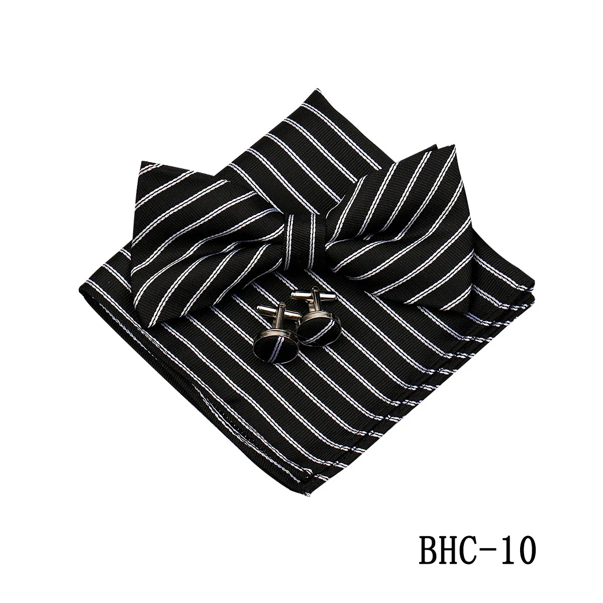 Mens Paisley Bow Tie Pocket Square And Cufflinks — image 18
