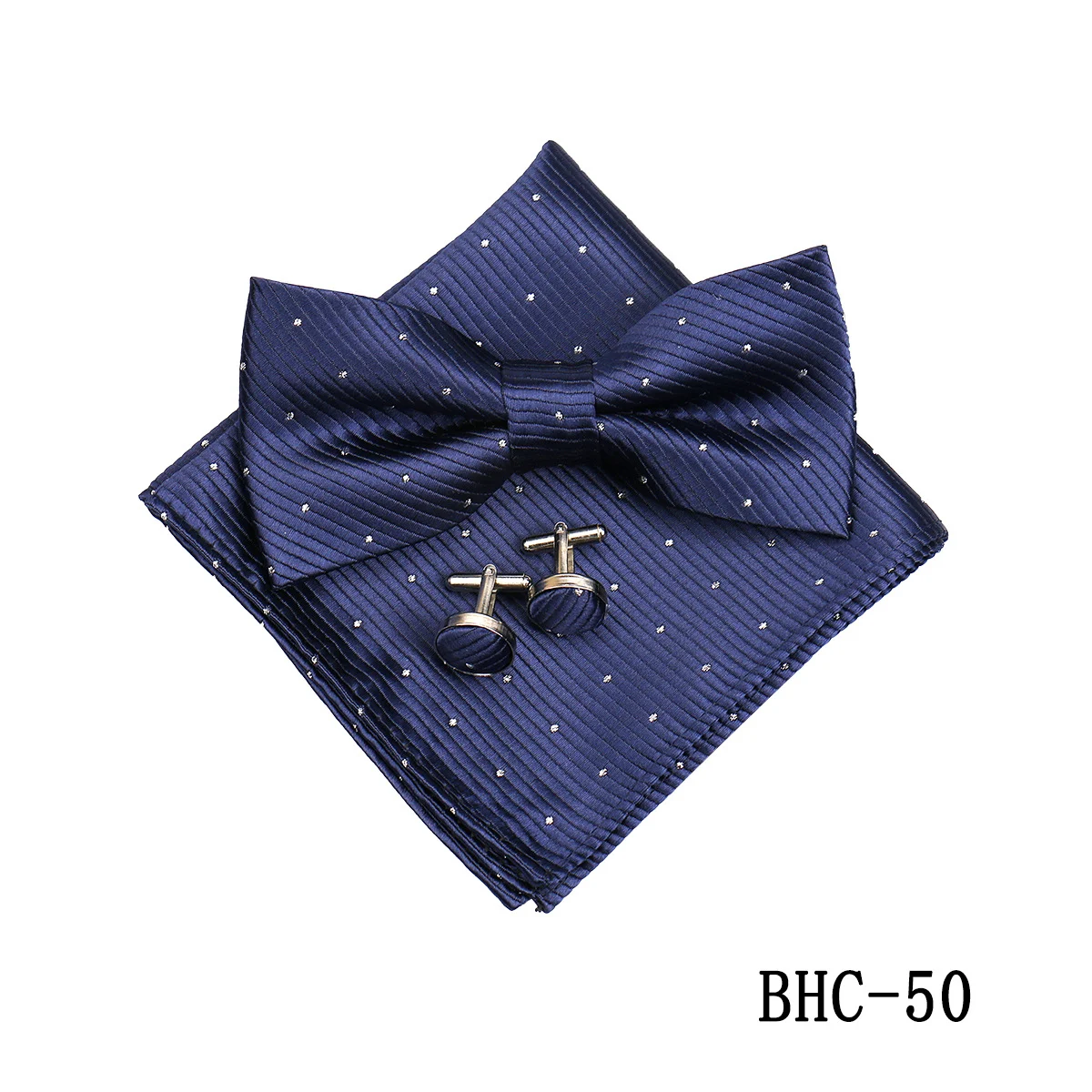 Mens Paisley Bow Tie Pocket Square And Cufflinks — image 7