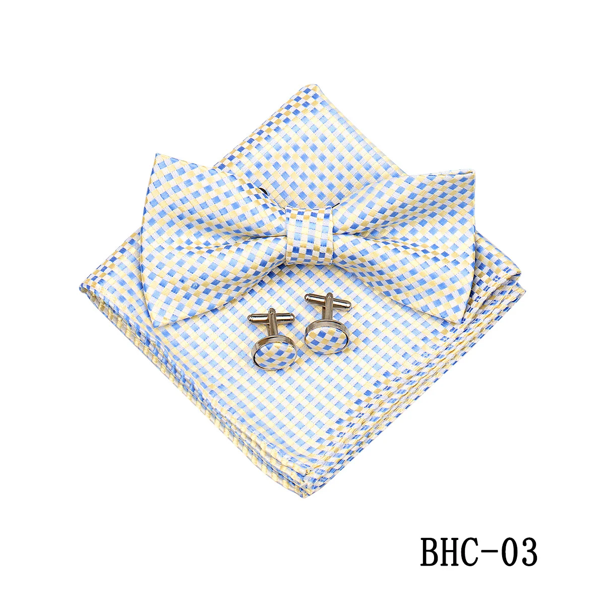 Mens Paisley Bow Tie Pocket Square And Cufflinks — image 11