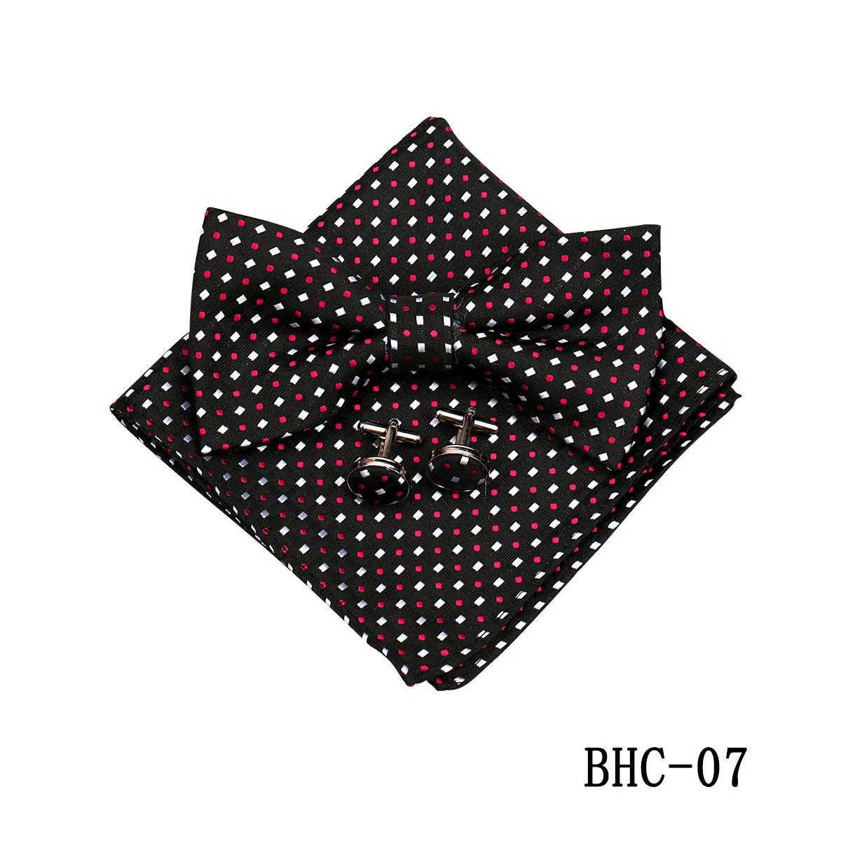 Mens Paisley Bow Tie Pocket Square And Cufflinks — image 15
