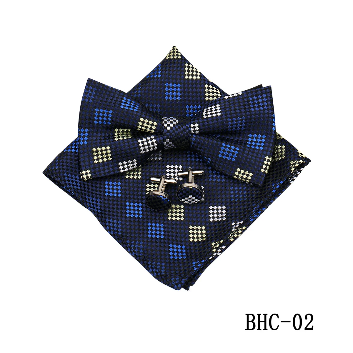 Mens Paisley Bow Tie Pocket Square And Cufflinks — image 10