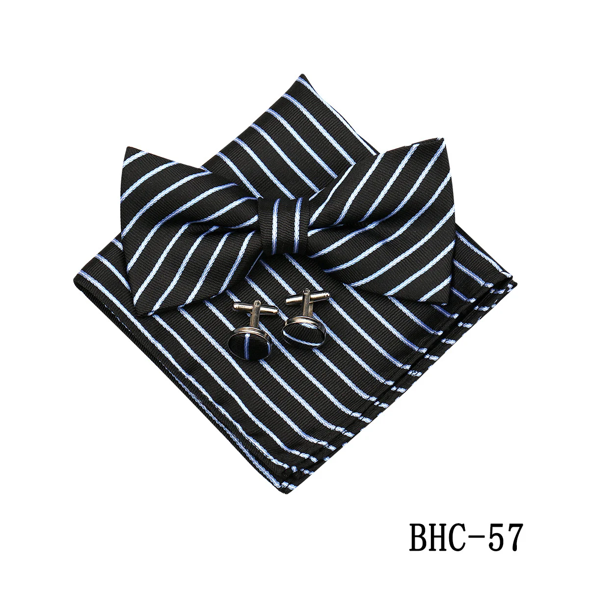 Mens Paisley Bow Tie Pocket Square And Cufflinks — image 8
