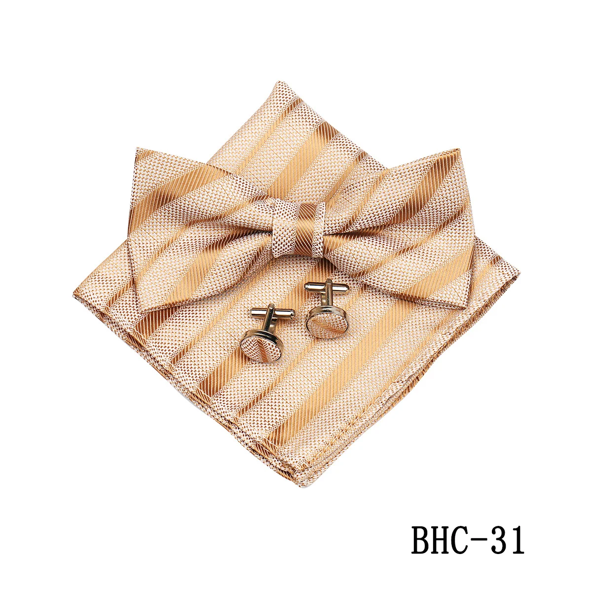 Mens Paisley Bow Tie Pocket Square And Cufflinks — image 2
