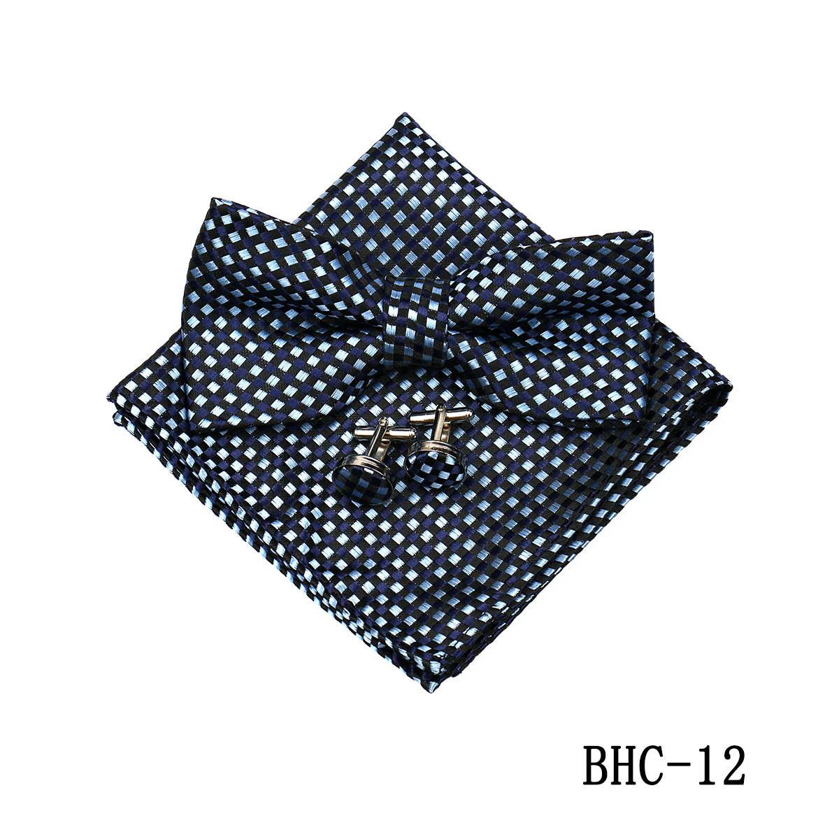 Mens Paisley Bow Tie Pocket Square And Cufflinks — image 20