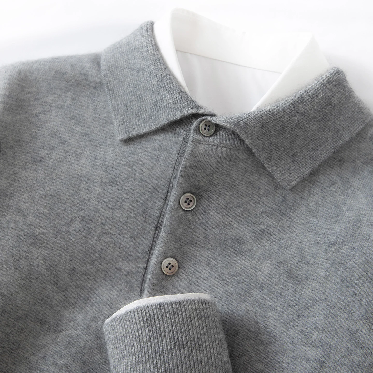 Mens Polo-neck Business-casual Knitted Base Layer — image 8