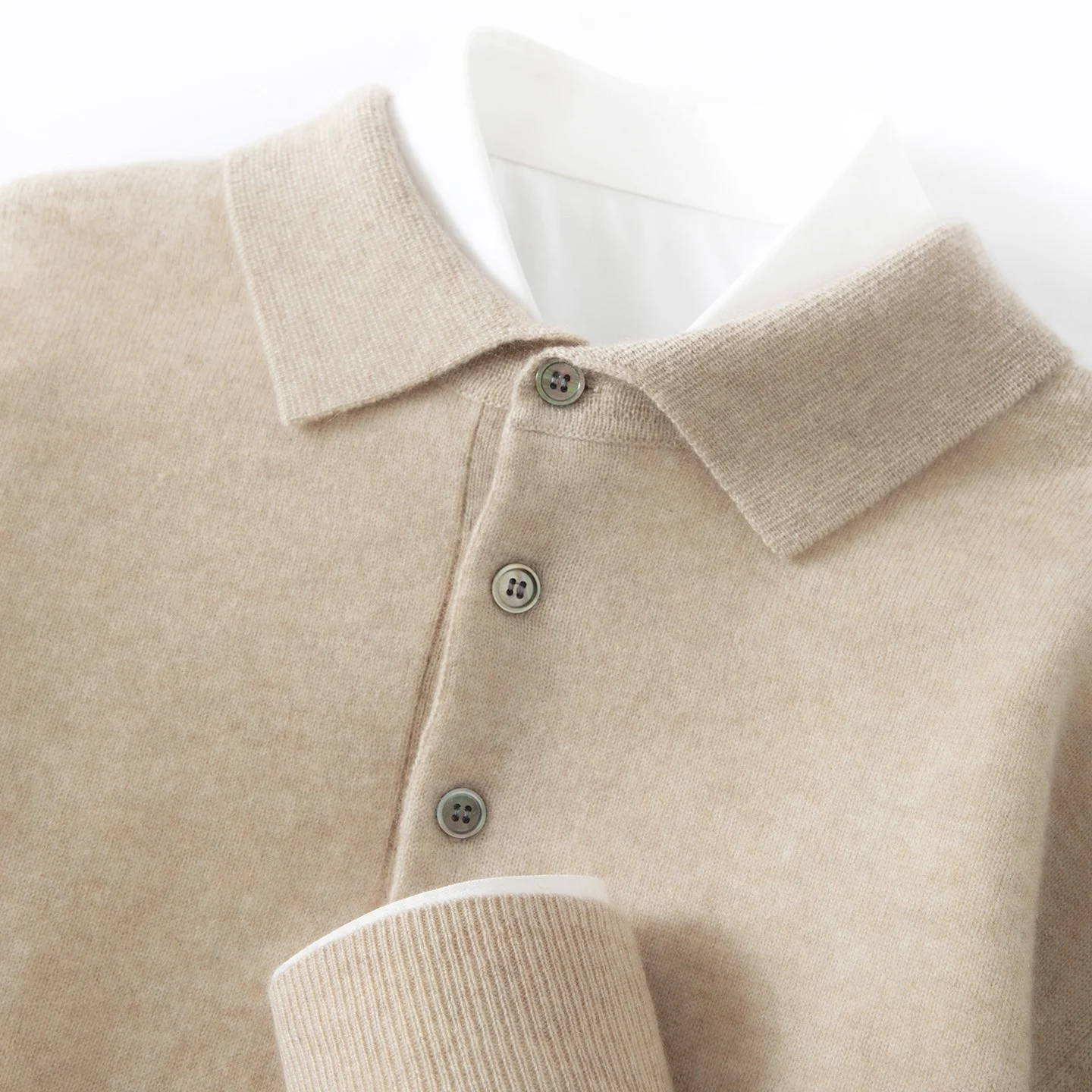 Mens Polo-neck Business-casual Knitted Base Layer — image 9