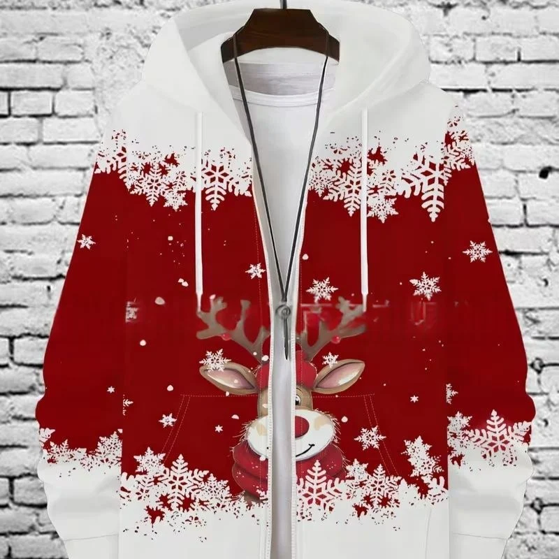 Mens Printed Hoodie With Zipper Outerwear — image 6