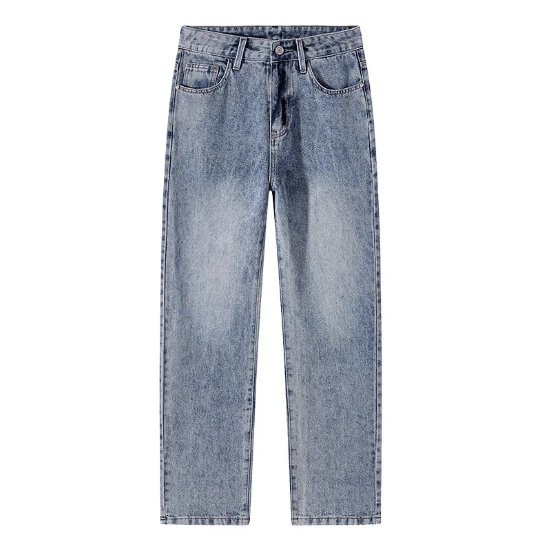 Mens Relaxed-fit Wide-leg Casual Straight-leg Pants — image 5