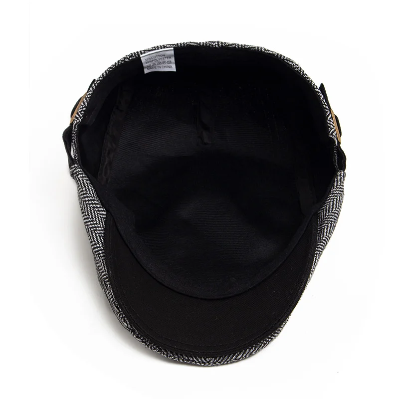 Mens Retro Herringbone Peaked Cap — image 7
