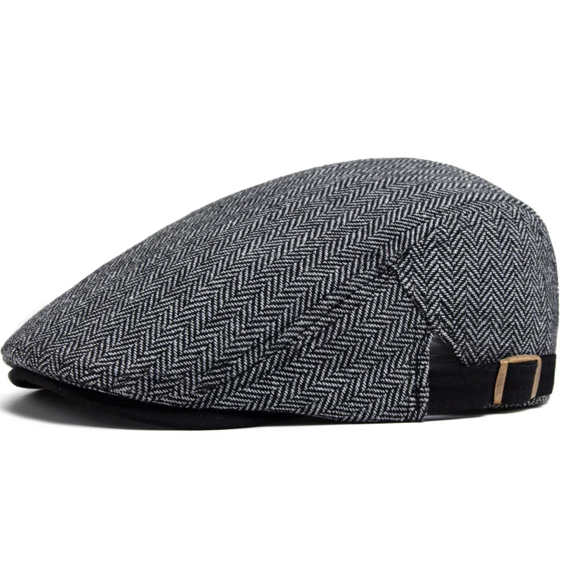 Mens Retro Herringbone Peaked Cap — image 6