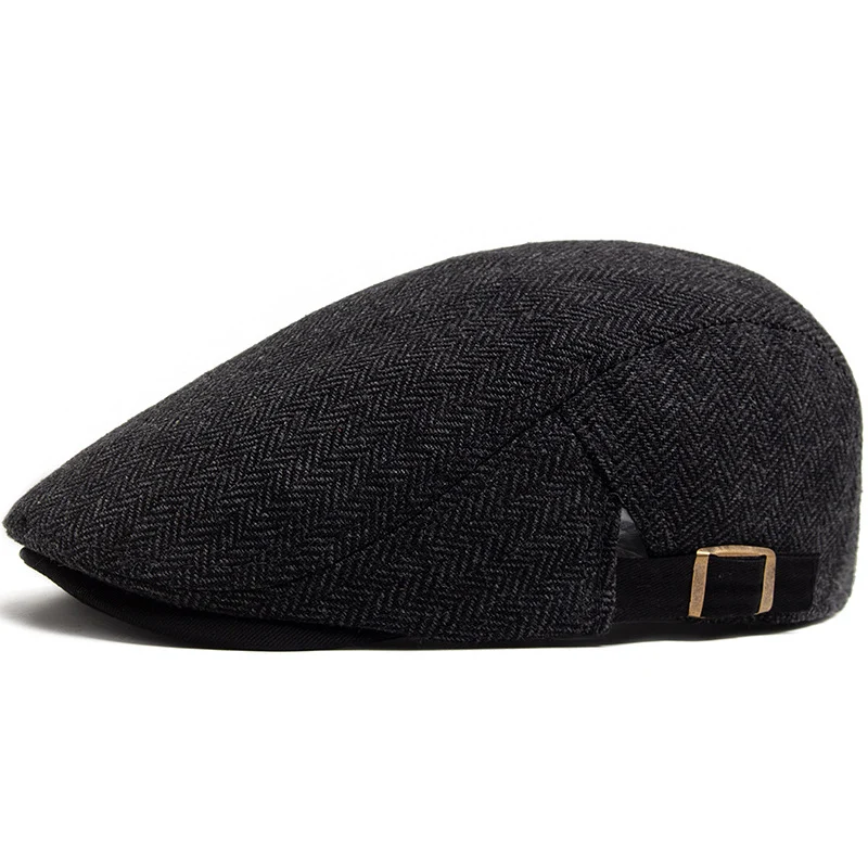 Mens Retro Herringbone Peaked Cap — image 5