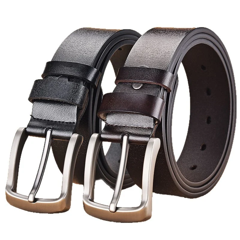 Mens Retro Pin-clasp Day-clasp Leather Belt — image 5