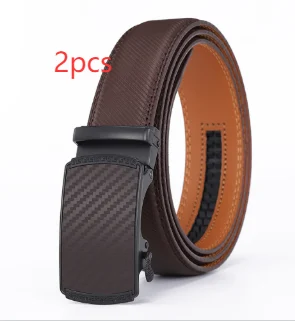 Mens Second-layer Leather Belt With Automatic Buckle — image 11