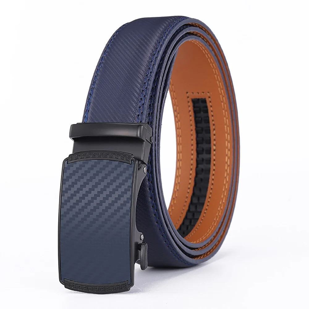 Mens Second-layer Leather Belt With Automatic Buckle — image 8
