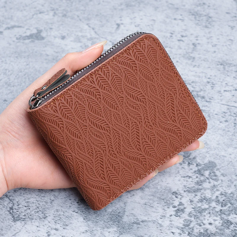 Mens Short Zip-around PU Leather Multi-card Wallet — image 2
