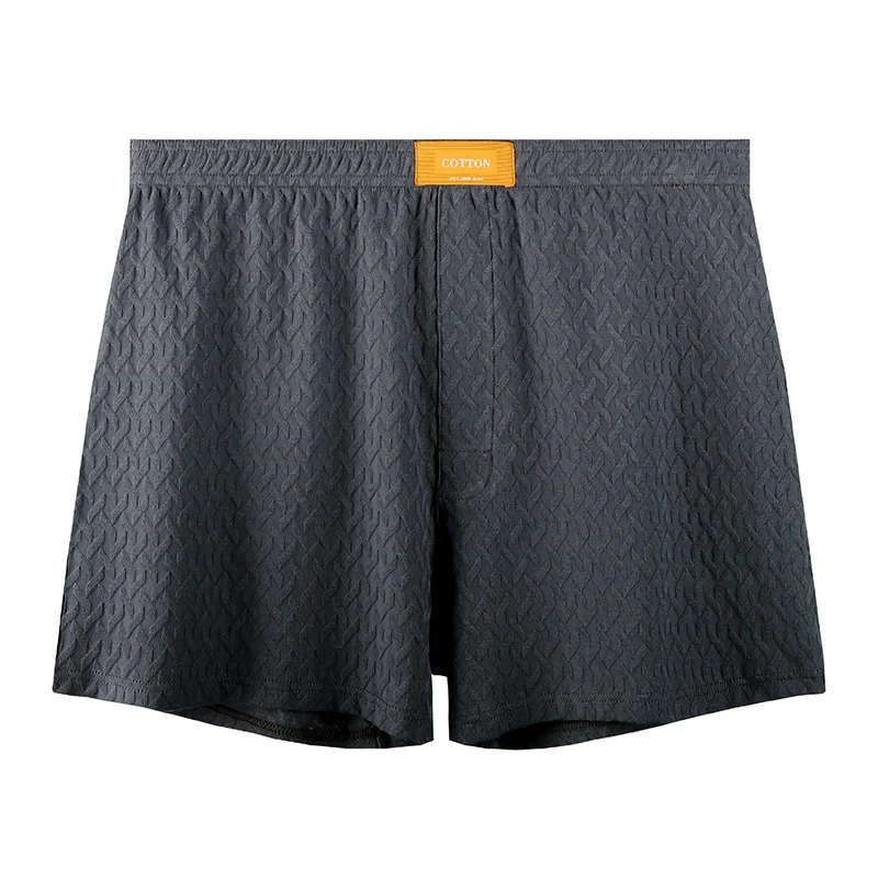 Mens Solid-color Mid-rise Textured Soft Boxer Briefs — image 10
