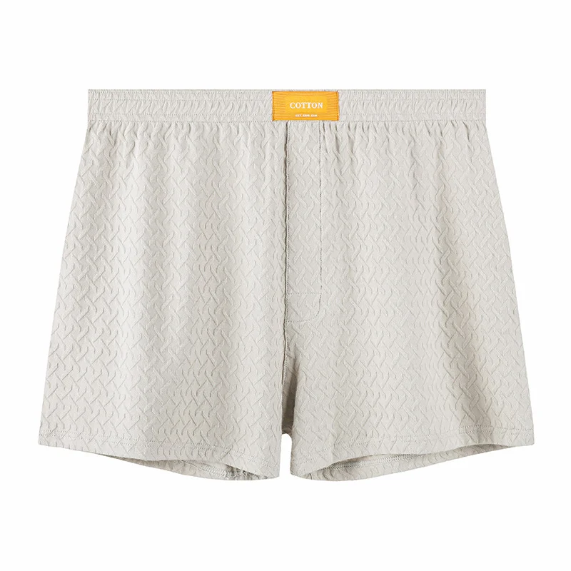 Mens Solid-color Mid-rise Textured Soft Boxer Briefs — image 9