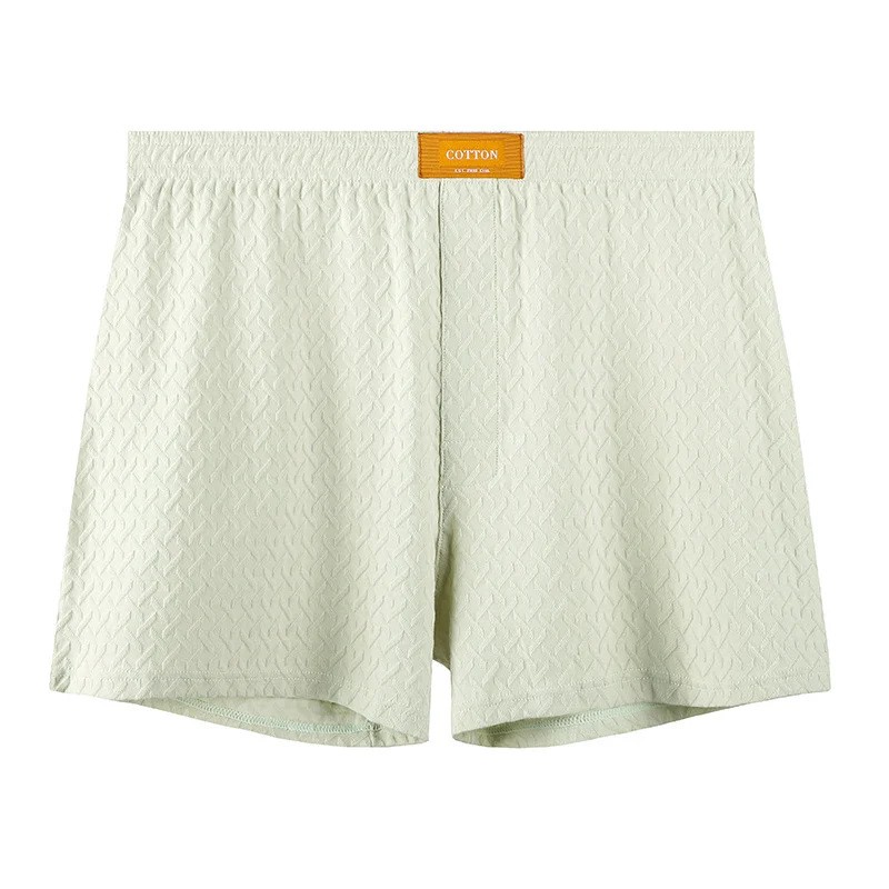 Mens Solid-color Mid-rise Textured Soft Boxer Briefs — image 3