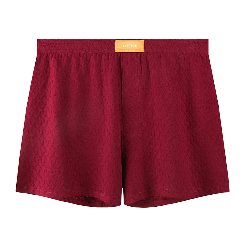Mens Solid-color Mid-rise Textured Soft Boxer Briefs — image 2