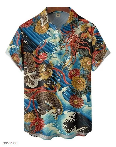 Mens Sporty 3d-printed Casual Shirt — image 12