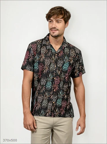Mens Sporty 3d-printed Casual Shirt — image 7