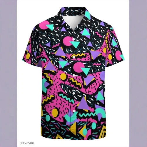 Mens Sporty 3d-printed Casual Shirt — image 6